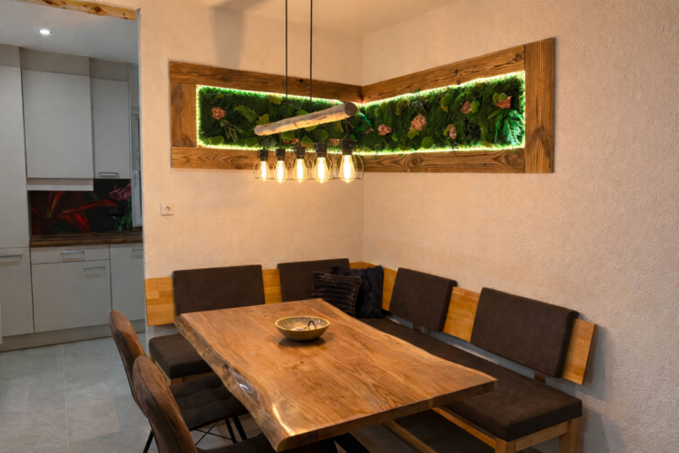 Essbereich_Moosbild_Ferienhaus_Grundmann_Allgäu_Lechbruck